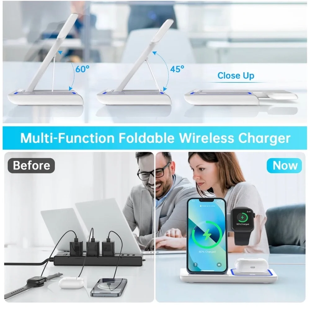 Wireless Charging Station😊18W 3 in 1 Charger